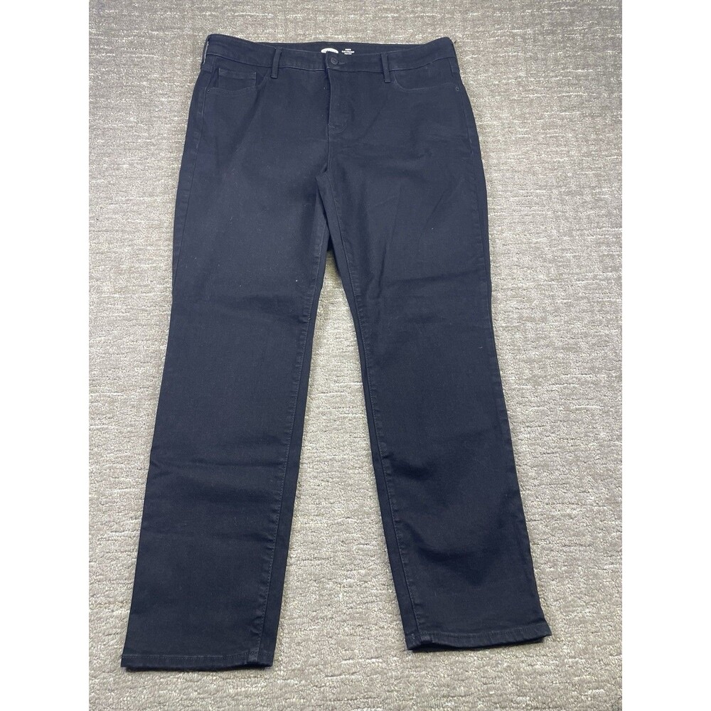 Old Navy Jeans Power Slim Straight 18 Black Secret Slim Pocket  High Rise Denim